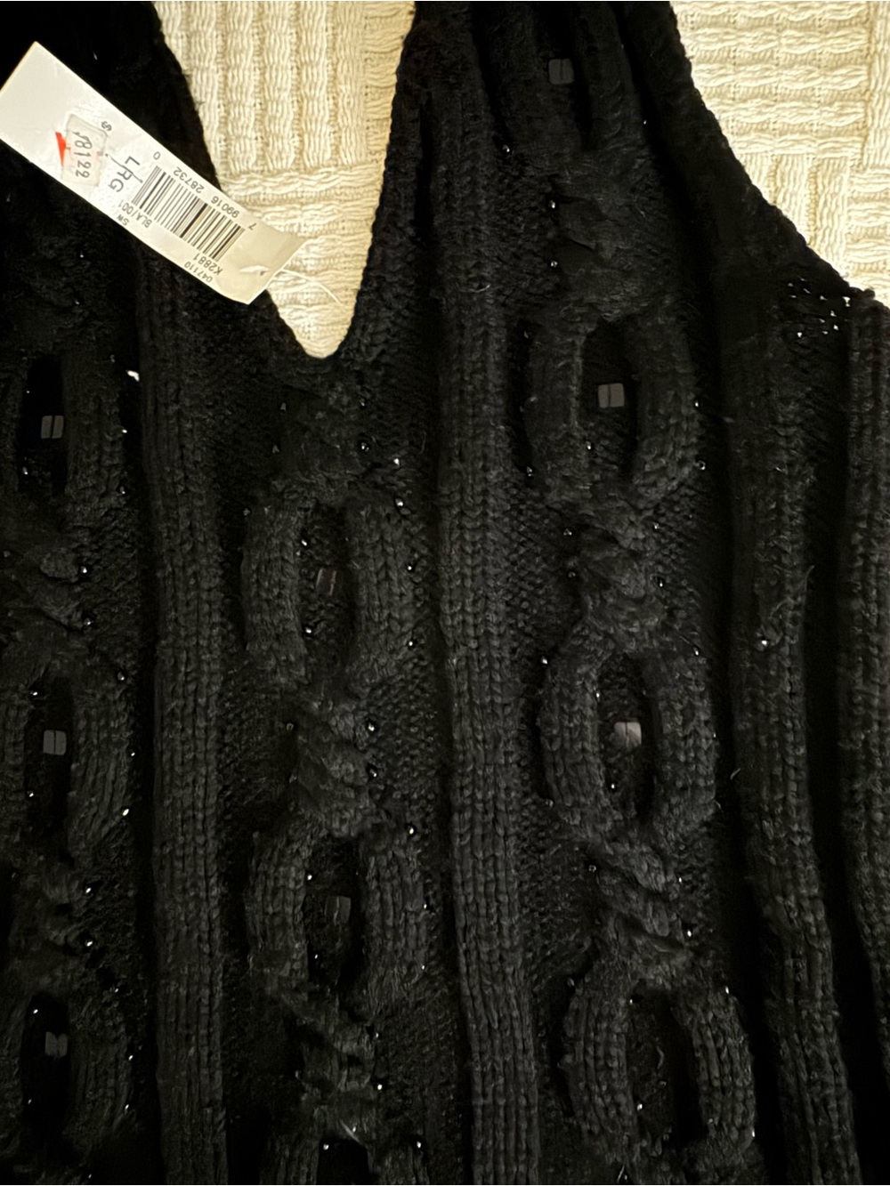 Laundry By Shelli Segal Black Halter Knit Tank Top 100% wool - Picture 9 of 12